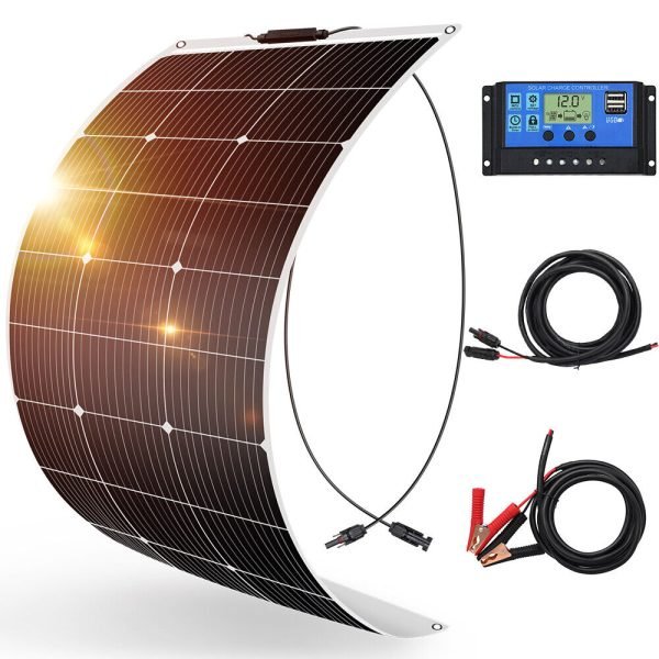 DOKIO Solarpanel-Kit (100 W / 200 W / 400 W) fur Wohnmobil Batterie Haus Boot