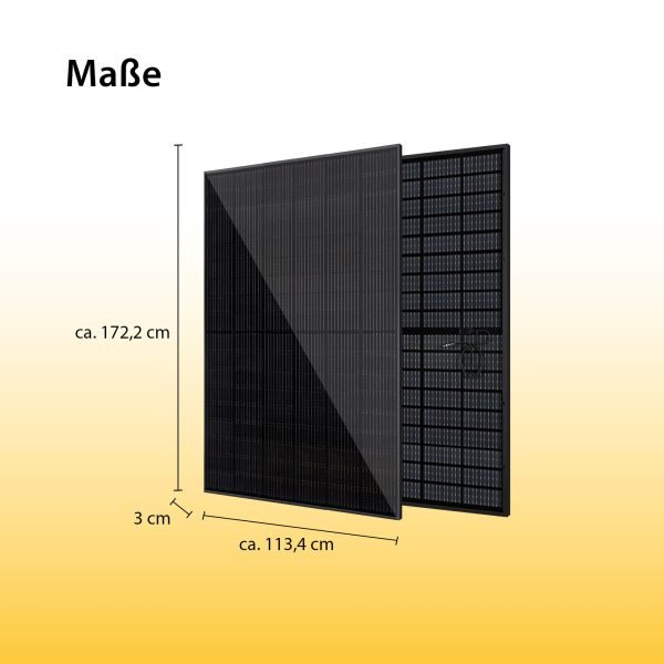 VALE MiniPV 800‑MI80‑V, 880 Wp, Bifacial Full Black Balkonkraftwerk