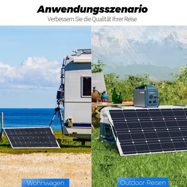 GLIESE Balkonkraftwerk 200W Solarpanel für Wohnmobile, Camping, Balkonkraftwerk