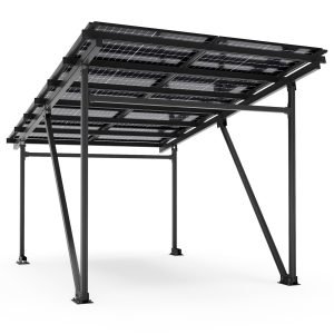 VESKA Solar-Carport EcoPort 5000Bi – 5,25 kWp Bifaziale Glas/Glas-Module, N-Type TOPCon, Aluminium-Carport
