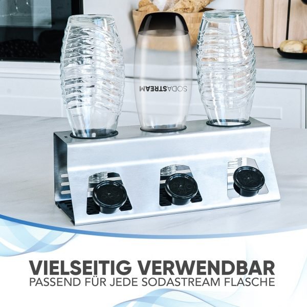 Flaschenhalter für SodaStream aus Edelstahl mit Kantenschutz