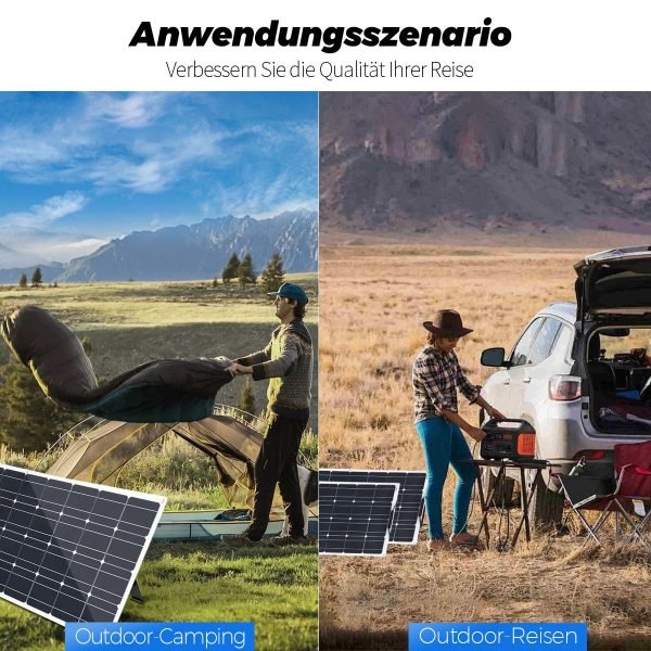GLIESE Balkonkraftwerk 200W Solarpanel für Wohnmobile, Camping, Balkonkraftwerk
