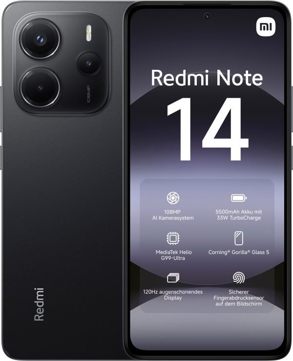 Redmi Note 14 Smartphone Schwarz