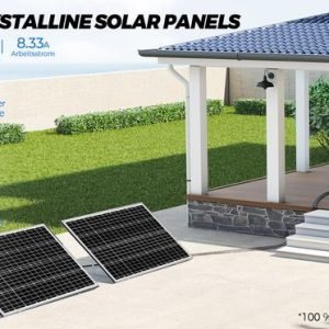 Solarmodul 150W Solarpanel 12V – Monokristalline Solarmodule mit Alurahmen